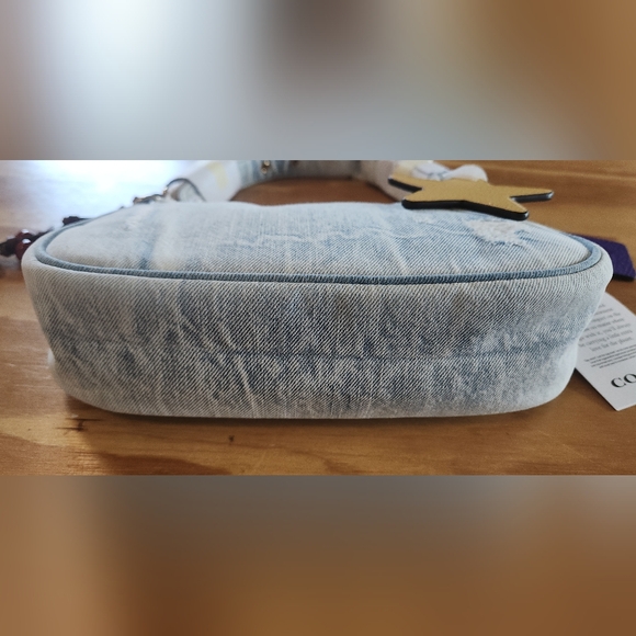 Teri Shoulder Bag In Loved Denim With Charms - Picture 5 of 12